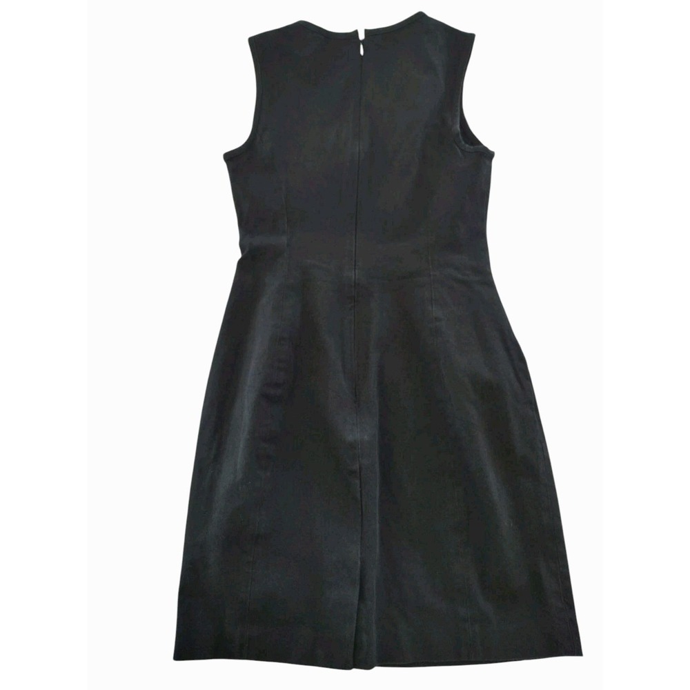Banana Republic Sloan fit Sheath Dress Size 4 Petite Square Neck Sleeveless Blac - Picture 2 of 10